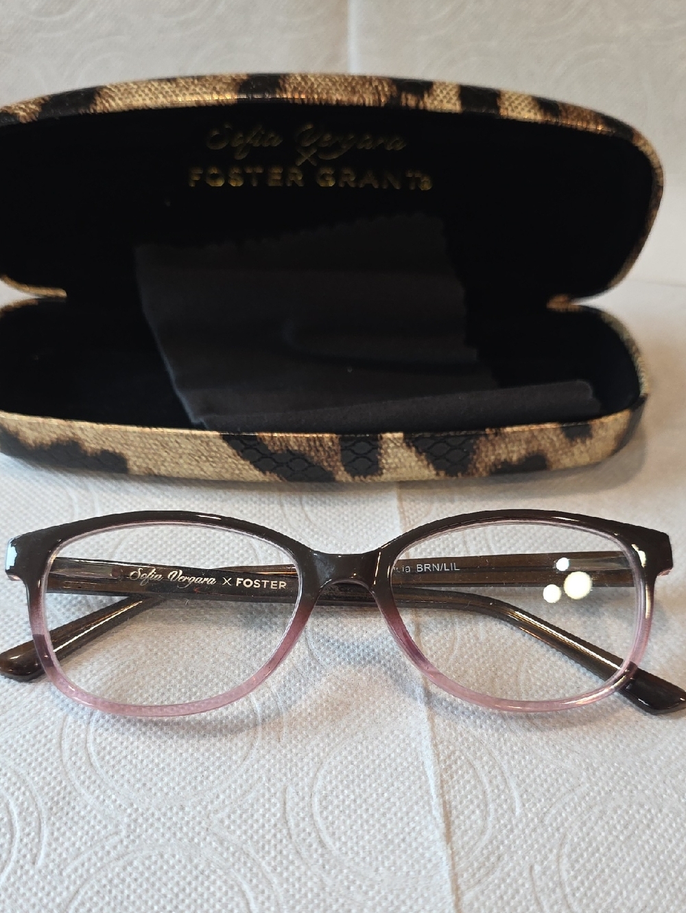 sofia by sofia vergara Brown-to-Pink Gradient Women's Reading Glasses +1.25